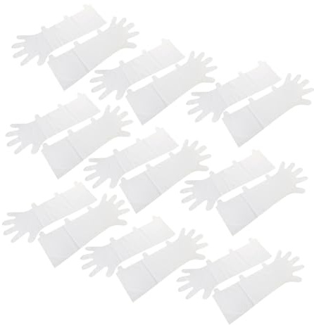 VALICLUD 10paare Einweghandschuhe mit Feuchtigkeitspflege Lange für Trockene Hände Einweg-feuchtigkeitshandschuhe für Nacht Touchscreenkompatibel für Kosmetik und Diy-handmasken