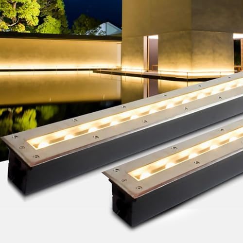 Luces LED para Exteriores - Lámparas empotradas, lámpara de pie Rectangular para jardín o Patio, IP67, Foco empotrable Ultrafino Resistente al Agua, para pasarelas de Patio, fácil instalación (Verde,