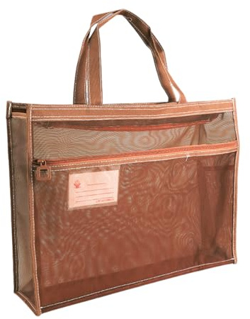 Mesh Art Supply Bag - Transparente Aufbewahrungstasche, langlebiger Reißverschlussgriff | Clear A3 -Organisator mit tragbarem Design, Schutzhalter für Poster Gemälde Skizziermaterial School Studio Ver