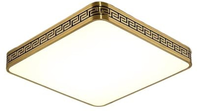 Lampada a Sospensione a LED, Interamente in Rame, con Montaggio a Filo, Lampada da soffitto Moderna Rotonda e Quadrata, Ultra Sottile e a Basso Profilo, per Camera da Letto, Cucina