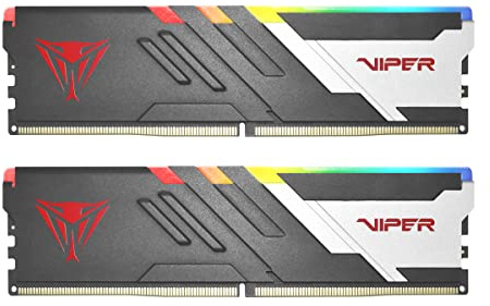 Patriot Viper Venom RGB DDR5 48GB (2x24GB) 6400MHz CL32 UDIMM Desktop Gaming Memory Kit Compatible with Intel XMP - PVVR548G640C32K