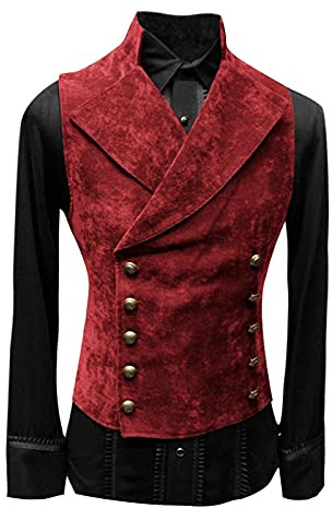 Zanisouta Costume d'Halloween pour homme - Manteau steampunk - Hussar Napoléon - Gilet - Drumers militaires - Parade de la Renaissance - Veste médiévale - Uniforme victorien - Uniforme gothique