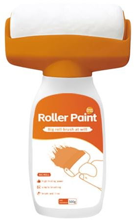 Sghtil Rullo Pittura Pareti Casa - 2 in 1 per Ritocchi e Riparazioni 500 g,Portatile per Fai Da Te Porte Mobili Costruzione Bagno Cucina | Ideale per Edilizia Bricolage e Arredamenti