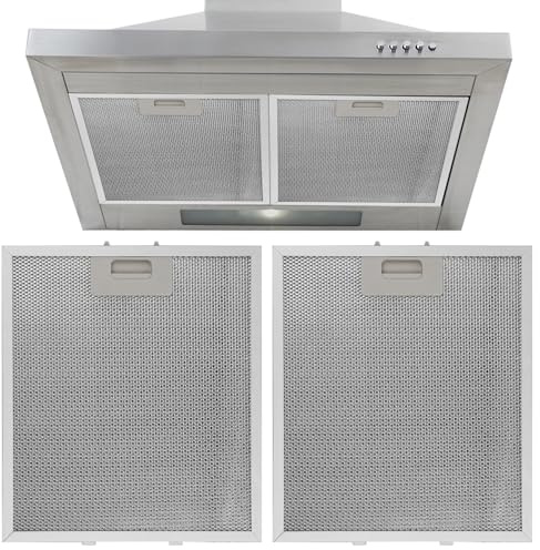 2 filtri per cappa aspirante, rete a 3 strati, filtro antigrasso di ricambio per stufa, per cappa aspirante da cucina, sfiato del forno e filtraggio dei fumi di cottura, 10, 2 x 12, 6 pollici