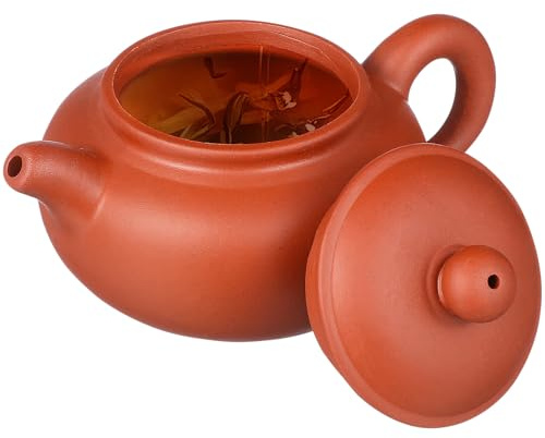 TOBBOMEY Tetera de Barro Pequeña Retro Artesanal y Delicada Tetera Individual para Infusiones Casa Oficina Restaurante y Regalo para Amantes del Té
