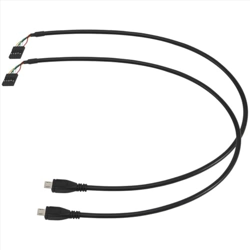 Lafeier (2-Pack 50CM 5 Pin Motherboard Female Header to Micro-USB Male Adapter Extender Cable (5Pin/Micro-USB)