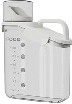 MoSundi Poubelle d'alimentation pour chien de 2000 ml avec tasse à mesurer, récipient de stockage alimentaire étanche à l'humidité, distributeur hermétique de nourriture pour animaux domestiques avec