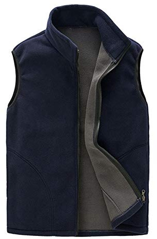 Generisk dufflecoat ärmlös med dragkedja väst par rockar och jackor för män regntäta män, marinblå, 3XL