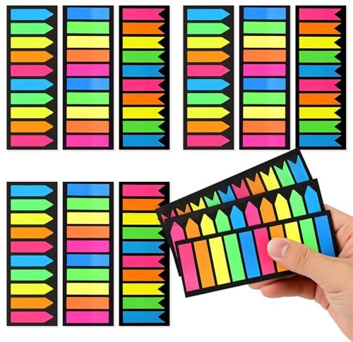 Seitenmarker Selbstklebend 2400 Stück, Haftstreifen, Haftnotizen klebezettel Klein, Transparent Sticky Note, Index Tabs, Page Marker für Schreibwaren Aesthetic Bürobedarf Schulsachen, Repositionierbar