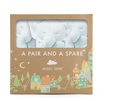 Angel Dear - Blue Elephant, Pair and a Spare Blankie Set