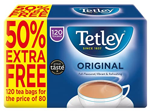 Tetley Bolsitas de Té Originales x120 (50% Extra Gratis)