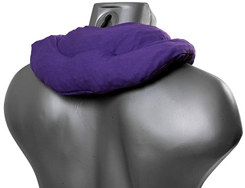 Coussin compartimenté tour de cou aux graines - Graines de groseilles - Bouillotte pour cervicales - Coussin thermique pour la nuque (Design: violet)