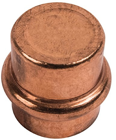 Sanitop-Wingenroth CU-Pressfitting Kappe 5301, 1 Stück, rot / gold, 12789 9