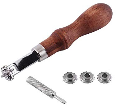 Herramienta de Espaciador de Cuero Rueda de Mano para Artesanía de Cuero Aguja de Coser Marcando Rueda Espaciadora, Herramientas para cuero
