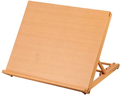 Harilla Art Planche à Dessin Portable réglable en Bois de hêtre Planche à Croquis-Bois Bureau Table chevalet pour Dessiner sur Place, en Classe, ou au, 30x27x22cm
