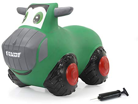 JAMARA 460598 Fendt Hüpftraktor HoppyDoo - Spielzeug für Kinder, Hüpfspielzeug Baby Indoor/Outdoor, Geschenk für Kids, Gartenspielzeug, Bouncy, Pflegeleicht, BPA frei, mit Pumpe