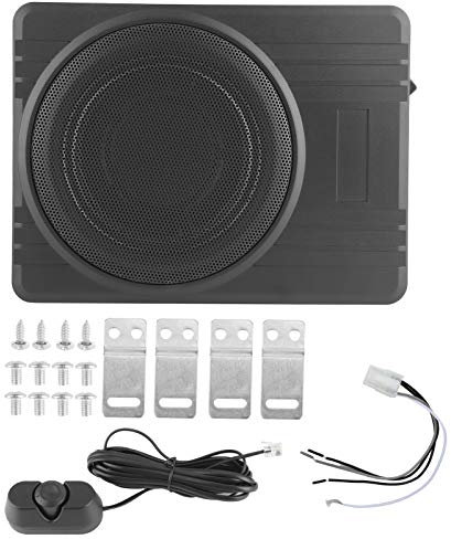 Aramox Unter Sitzlautsprecher, 10-Zoll-12-V-800-W-Subwoofer unter dem Sitz Schlanker Audio-Bass-Lautsprecher Klarer Sound für Fahrzeugmodifikationen