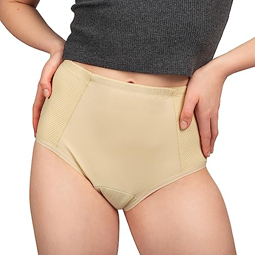 Taynie Highwaist Ultra beige Periodenunterwäsche, auslaufsichere & atmungsaktive Periodenslips - ersetzt 6 Tampons, Tragedauer bis 12 Std., waschbar bis 60°C (34)