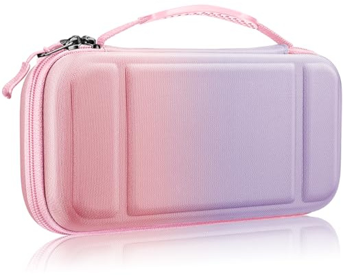 Fintie Sac de Transport Compatible avec Le modèle Nintendo Switch/Switch OLED – [Résistant aux Chocs] Étui de Rangement Rigide avec 10 Porte-Cartes de Jeu, Sac de Voyage pour Console et Accessoires,