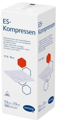 ES-Kompressen Unsteril 7,5x7,5 cm 16fach, 100 St
