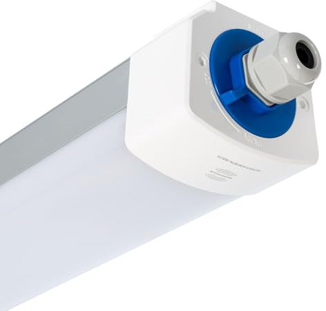 LEDKIA LIGHTING Pantalla Estanca LED 120cm 40W High Lumen 150lm/W Aluminio IP65 Enlazable con Sensor Microondas MERRYTEK 4000K Blanco Neutro