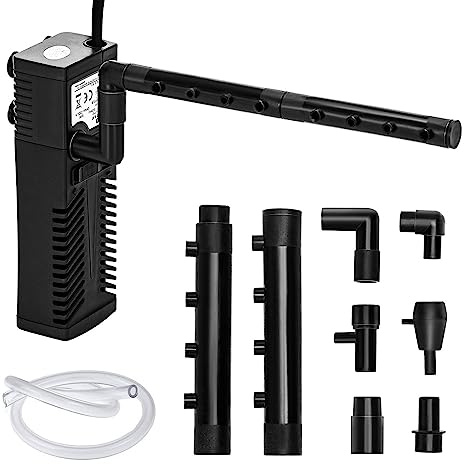 Nobleza - Filtro per Acquario 5W, 230L/H Filtro Interno per Acquario Silenzioso e Potente, Adatto per Acquario 20 a 50 Litri