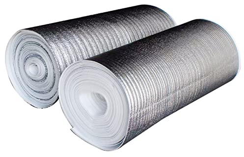 HARICSET Foglio di Alluminio Isolamento Anticalpestio Sottopavimento per Laminato Spessore 2 mm di Isolamento Acustico da Calpestio Isolamento del Pavimento per Parquet Laminato(Size:1 * 40m)