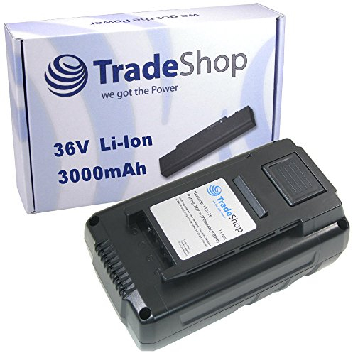 Trade-Shop Premium Li-Ion Akku 36V / 3000mAh / 144Wh kompatibel mit Al-Ko SF 4036 Akku-Vertikutierer ST 4048 Akku Schneefräse