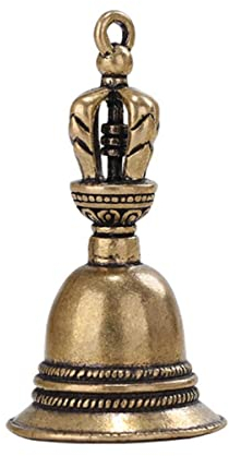 Handarbeitsglocke aus Messing, Metallglocken, Alarm, Handheld, Service-Anruf, Tischglocke, Tee-Abendessen-Glocke, Bronze, Christams-Glocke, Kastanienbraun