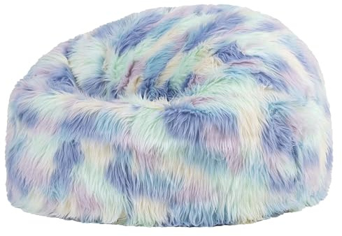 Icon Kingston Kunstfell Flauschig Sitzsack mit Füllung, Einhorn | In Deutschland Hergestellt, Flauschiger Kunstpelzstoff, Lounge Sessel für Wohnzimmer und Schlafzimmer