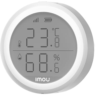 Imou ZTM1 - Sensore di temperatura WiFi, termometro igrometro, sensore di umidità intelligente per interni, con allarme e memorizzazione dei dati, per baby garage