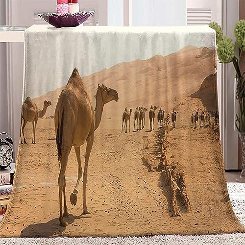 KLJFIGUT Manta para Cama Grandes 180x220 Camello Manta para Sofá de Franela Cálida y Cómoda para Niños y Adultos, Mantas Pelo para Cama 105, Manta de Viaje para Oficina