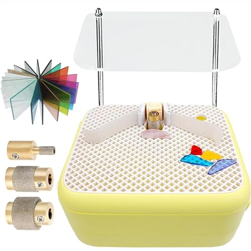 Diamant-Kantenschleifer mit 3/4 Zoll, 1 Zoll und 1/4 Zoll Bits – tragbarer Buntglasschleifer für DIY-Schleif- und Umformmaschinen