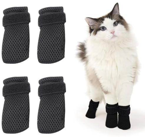 4 Stück Hundeschuhe, Pfotenschutz für Hunde, Hundeschuhe für Große Hunde, Pfotenschutz Hund Verletzung, Hundeschuhe Pfotenschutz, Mit Rutschfester Sohle, für Kleine Mittel Hunde