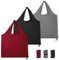 UEPOA Einkaufsbeutel Faltbar, 3 Stück Einkaufstasche Wiederverwendbare Shopping Bag 46 * 41cm Einkaufsbeutel Leicht Tasche Wasserdicht Foldable Bag für Einkauf Reise Ausflug (Schwarz/Grau/Burgund)