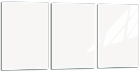 DarHaus Plaque de recouvrement, 3 x 30 x 52 cm, en verre, pour cuisinières électrique, à induction ; convient comme décoration, protection anti-éclaboussures ou planche à découper, Blanche