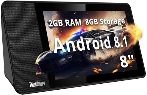 Lenovo ThinkSmart View Tablet for Zoom Rooms, 8 HD IPS Touchscreen Display, Qualcomm Snapdragon 624 Processor, 2GB LPDDR3 RAM, 8GB Storage, Webcam, Wi-Fi 5, Android 8.1, Business Black