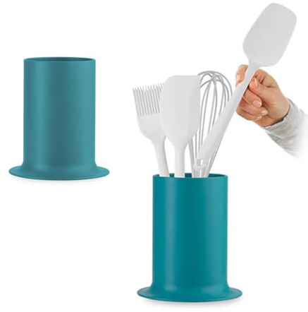 Avilia Portaposate e Portamestoli da Cucina Azzurro in Plastica Resistente 30x20x10cm - Ideale per Mantenere in Ordine il Lavello e Tutti i tuoi Utensili - Elegante e Lavabile in Lavastoviglie