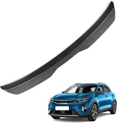 KizmiQ Auto Spoiler Posteriori per K-IA Stonic 2017 2018 2019 2020 2021 Nastro Installare Adesivo,ABS Alettone Tetto Posteriore Tuning Ala Styling Accessori,B/Carbon Fiber