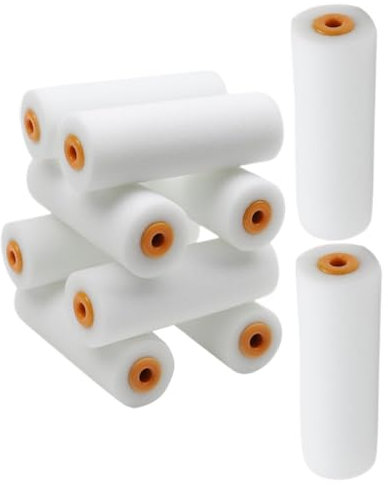 FOYTOKI 10pcs Sponge Paint Roller Covers Set for Wall Painting Replacement Sponge Paint Roller Nap and Interior Walls