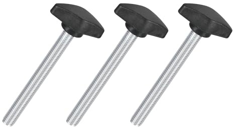 QUARKZMAN 3 Stück Rändelschraube, M8 x 75mm Flügelschrauben, 304 Edelstahl T-förmige Klemmschraubenknopf 36mm Durchmesser für Werkzeugmaschine Anziehen Geräte Instrument