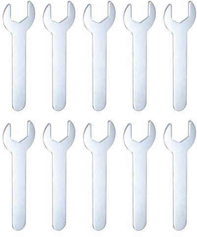 sourcing map 10pcs Small Wrench Open End Wrench 16x95x2mm Metric U-Shaped Single Open Ended Spanner Super Thin Small Flat Head Galvanizing Wrench for Automotive Repair Furniture Assembly