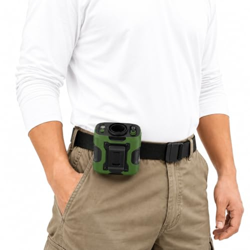 Ventilatore da Cintura per Cantiere e Lavoro Outdoor, Raffreddamento Potente 12 m/s, 100 Velocità Regolabili, Autonomia fino a 24H, Ventilatore con Clip, Luce LED, Funzione SOS e Ricarica USB-C