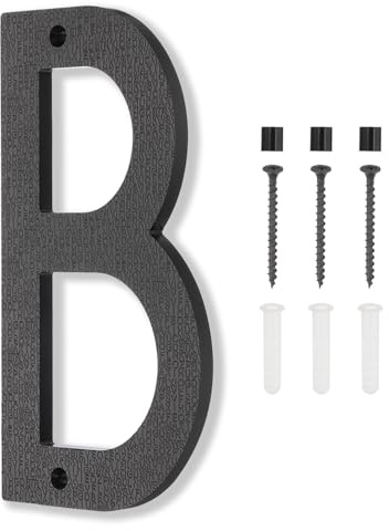 PATIKIL 8 Inch House Numbers, House Address Numbers Sign Large Floating Modern Home Number with Screws for Outside Door Wall Street, Black, B