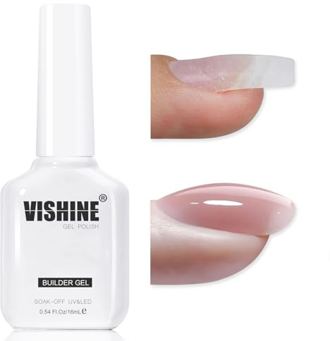 Vishine Gel de Construction UV–16ml Builder Gel 8 en 1 Rose Lilas pour Extension d’Ongles et Modelage, Renforcement des Ongles Cassés Manucure Réparatrice UV/LED Nail Art Ongles - E056