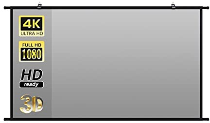 Schermo per Proiettore Schermo for proiettore a parete Tessuto riflettente grigio anti-luce resistente 60 84 100 120 pollici for home theater all'aperto per Home Theater Ufficio Viaggi(120 inch)