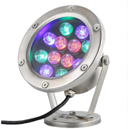 Faretto LED RGB subacqueo IP68 Impermeabile a Bassa Tensione per Acquario, laghetto, Giardino, Piscina, Lampada da Giardino