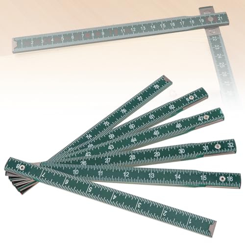 Smgda Folding Wooden Stick Ruler, Inch & Metric (78-inch/2-Meter When Straight), Foldable Rule for Carpenters Folding rulers, 0-180 Degree Angle, Adjustable