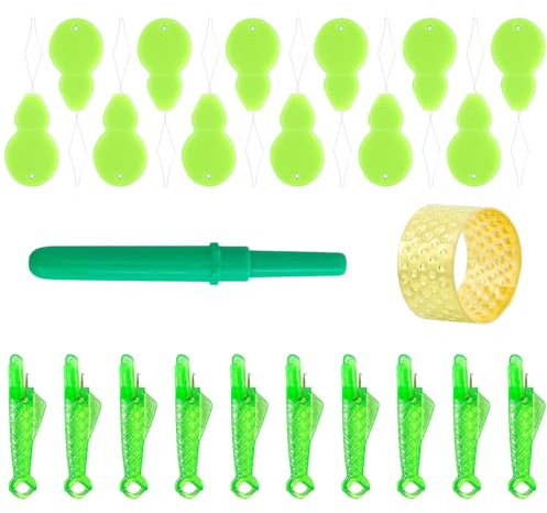 Set di 24 infilatrici per aghi da cucito, infila ago per macchina da cucire, infila per macchine da cucire, ago per threading Tool in plastica, per cucito a mano e macchine da cucire fai da te