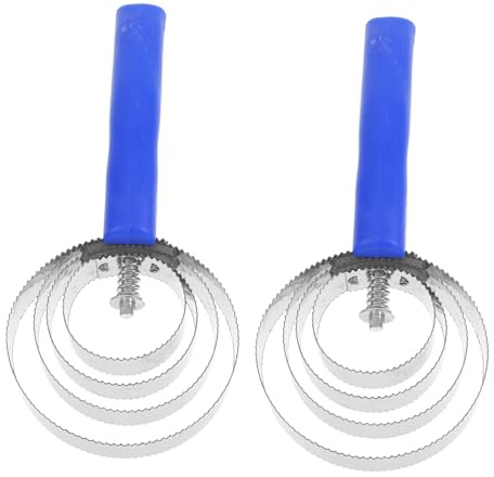 Hohopeti 2 Stück Teiliges Edelstahl Pferdehaarbürsten Doppelseitiger Striegel mit Anti rutsch Griff für Haarwechsel und Massage bei Pferden Rindern und Eseln Leicht und Zufällige Farbe